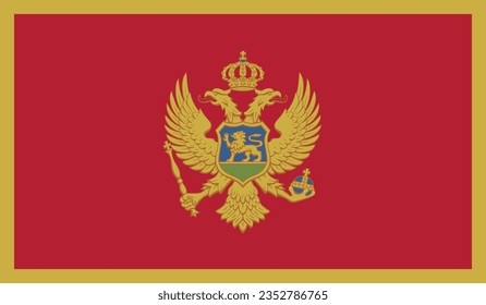 Vector de bandera nacional de Montenegro