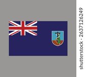 The national flag of Montserrat Flag. Vector illustration of Montserrat Flag, Vector of Montserrat flag.