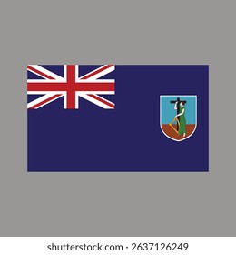 The national flag of Montserrat Flag. Vector illustration of Montserrat Flag, Vector of Montserrat flag.