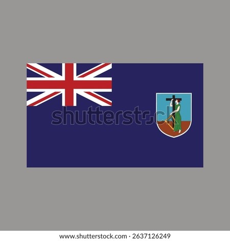 The national flag of Montserrat Flag. Vector illustration of Montserrat Flag, Vector of Montserrat flag.