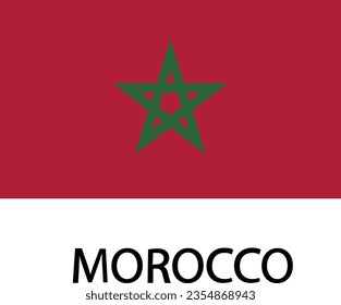 National flag of Morocco vector art