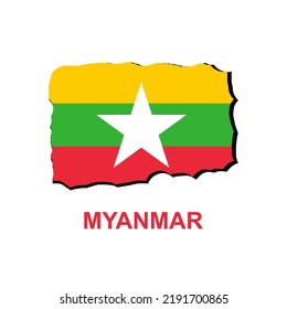 THE NATIONAL FLAG OF MYANMAR, INTERESTING VECTOR