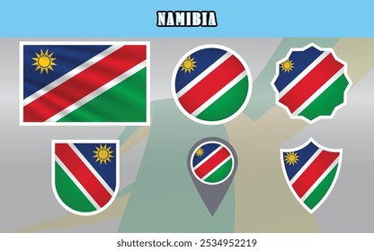 National Flag of Namibia vector file, perfect for presentations, teaching materials, and cultural projects, offering a crisp and vibrant flag design.