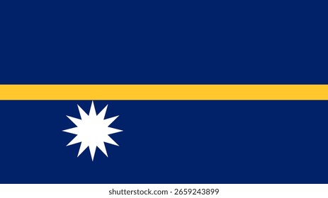Nationalflagge von Nauru, die Stolz und Einheit unter den Bürgern repräsentiert