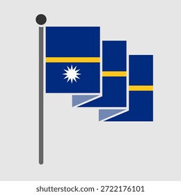 National flag of Nauru vector design