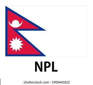 Die nationale Flagge Nepals.