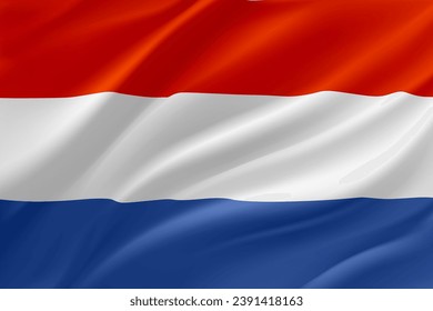 Landesflagge der Niederlande. 3D-Vektorgrafik


