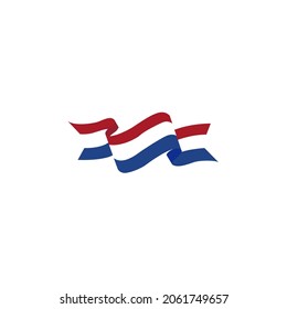 national flag netherlands background vector illustration logo design