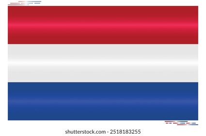 National Flag of Netherlands. Holland flag in Rectangle shape. European Country. Netherlands flags isolated on white background. Editable vector EPS available