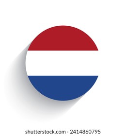 National flag of Netherlands icon vector illustration isolated on white background.