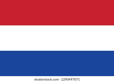 The National flag of the Netherlands, also known as the Dutch flag, is a tricolour flag consisting of three equal horizontal bands of bright colours: red, white, and blue. Flag Proportion Ratio 2:3