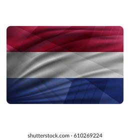 National flag of Netherlands in modern design style.