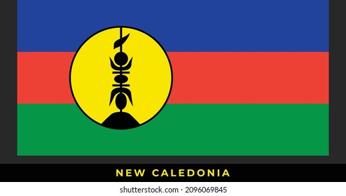 The national flag of New Caledonia Flag. Vector illustration of New Caledonia Flag, Vector of New Caledonia flag.