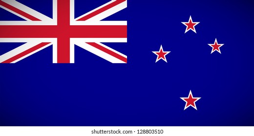 National flag of New Zealand with correct proportions and color scheme