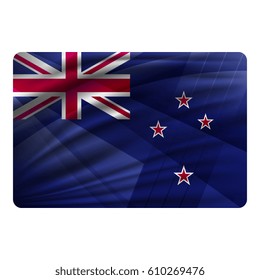 National flag of New Zealand in modern design style.