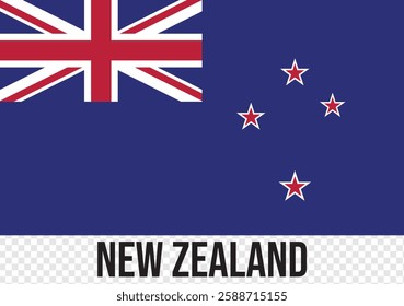 National Flag of New Zealand, New Zealand sign, New Zealand Flag. vector illustration. 