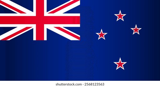 National flag of New Zealand. Vector element