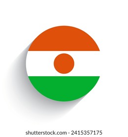 National flag of Niger icon vector illustration isolated on white background.