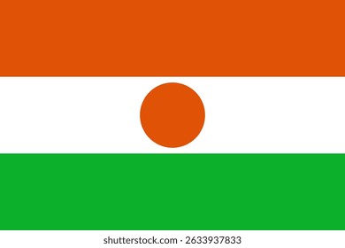 National flag of Niger. Vector illustration.