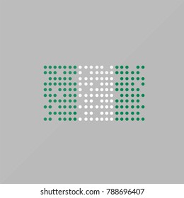 national flag nigeria . dot icon vector