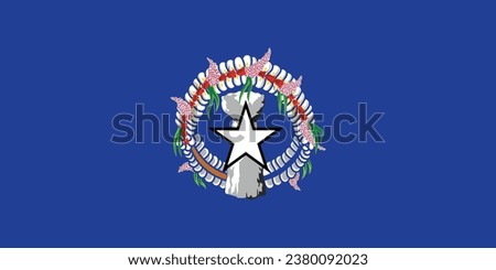 National flag of Northern Mariana Islands that can be used for national days. Vector illustration