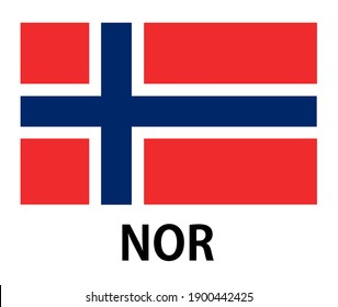 The national flag of the Norway.