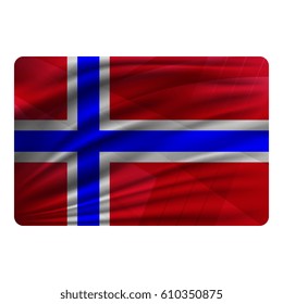 National flag of Norway in modern design style.