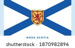 National flag of Nova Scotia. Vector illustration, Vector of Nova Scotia flag.