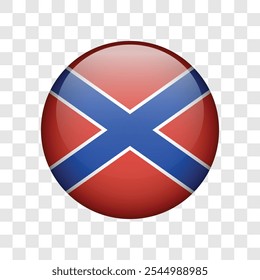 National flag of Novorussia element design isolated on transparent background. Vector illustration