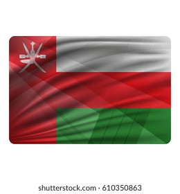 National flag of Oman in modern design style.