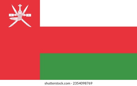 Nationalflagge Oman Vector
