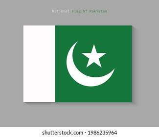 diseño de vectores de la bandera nacional de Pakistán