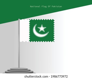national flag of Pakistan vector design