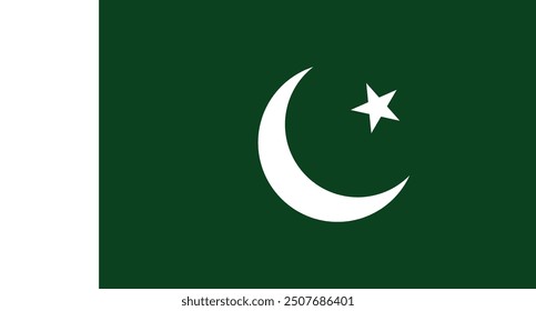 Bandera nacional de Pakistán Vector diseño e ilustración 