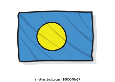 Nationalflagge des Palau-Vektordesigns