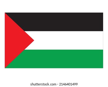 The national flag of Palestine.vector image.vector illustration.