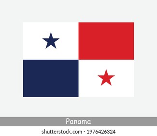 National Flag of Panama. Panamanian Country Flag. Republic of Panama Detailed Banner. EPS Vector Illustration Cut File svg