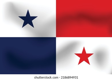 National flag of Panama. Realistic pictures flag