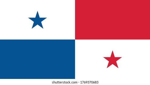 National flag of Panama. Vector illustration, Vector of panama flag. EPS, Vector, illustration.