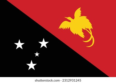 The National Flag of Papua New Guinea