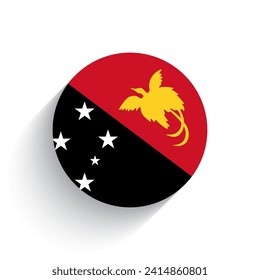 National flag of Papua New Guinea icon vector illustration isolated on white background.