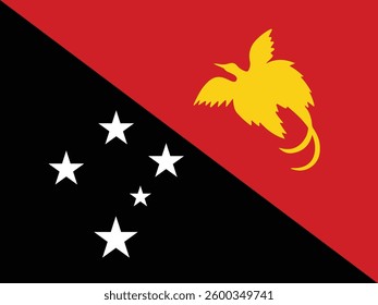National flag of Papua New Guinea vector image