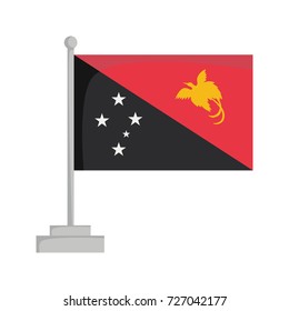 National flag of Papua New Guinea Vector Illustration
