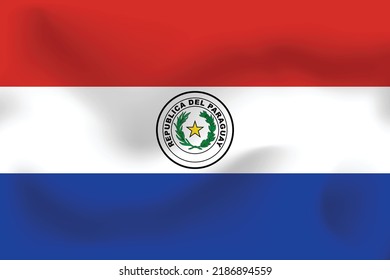 National Flag Paraguay Realistic Pictures Flag Stock Vector (Royalty ...