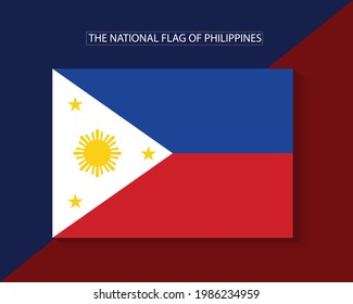 The national flag of philippines vector design