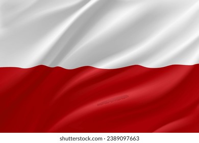 National flag of Poland. 3d vector illustration


