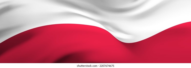 National flag of Poland. Country official symbol. Banner, background