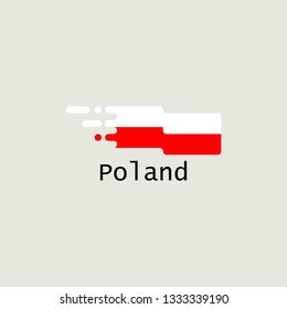 National flag of poland flat design