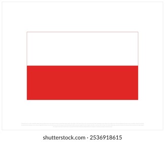 National flag of Poland on a white background, National Day of Poland, Poland, Editable Vector illustration of Poland flag, Independence Day design