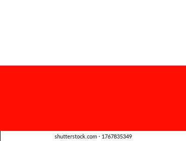 The national flag of Poland in red and white colors. Template for text. I love Poland. Heart symbol. Poster. National holiday Independence Day of Poland. Vector. Background image.